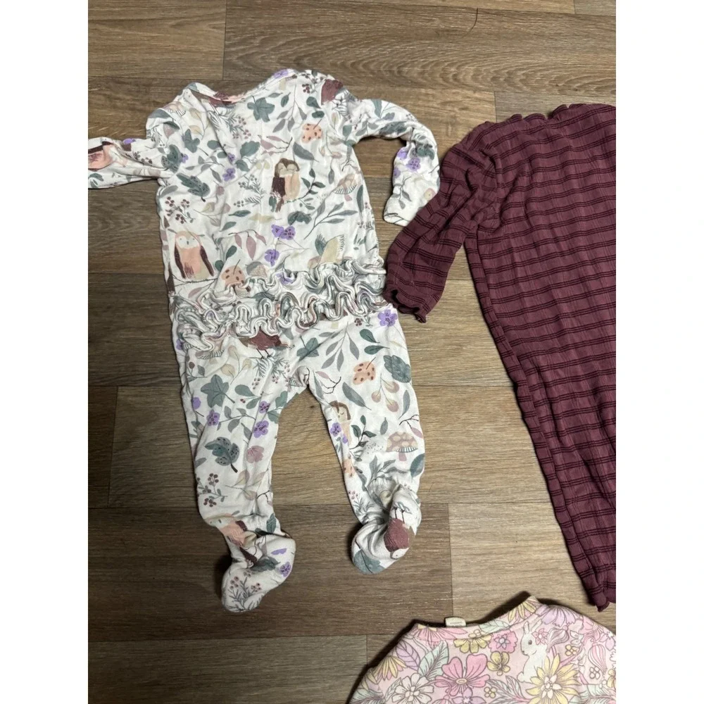 Baby Gap Siix Cloud Island Pajama Sleepers Romper Bundle 0-3 Months 5 Piece